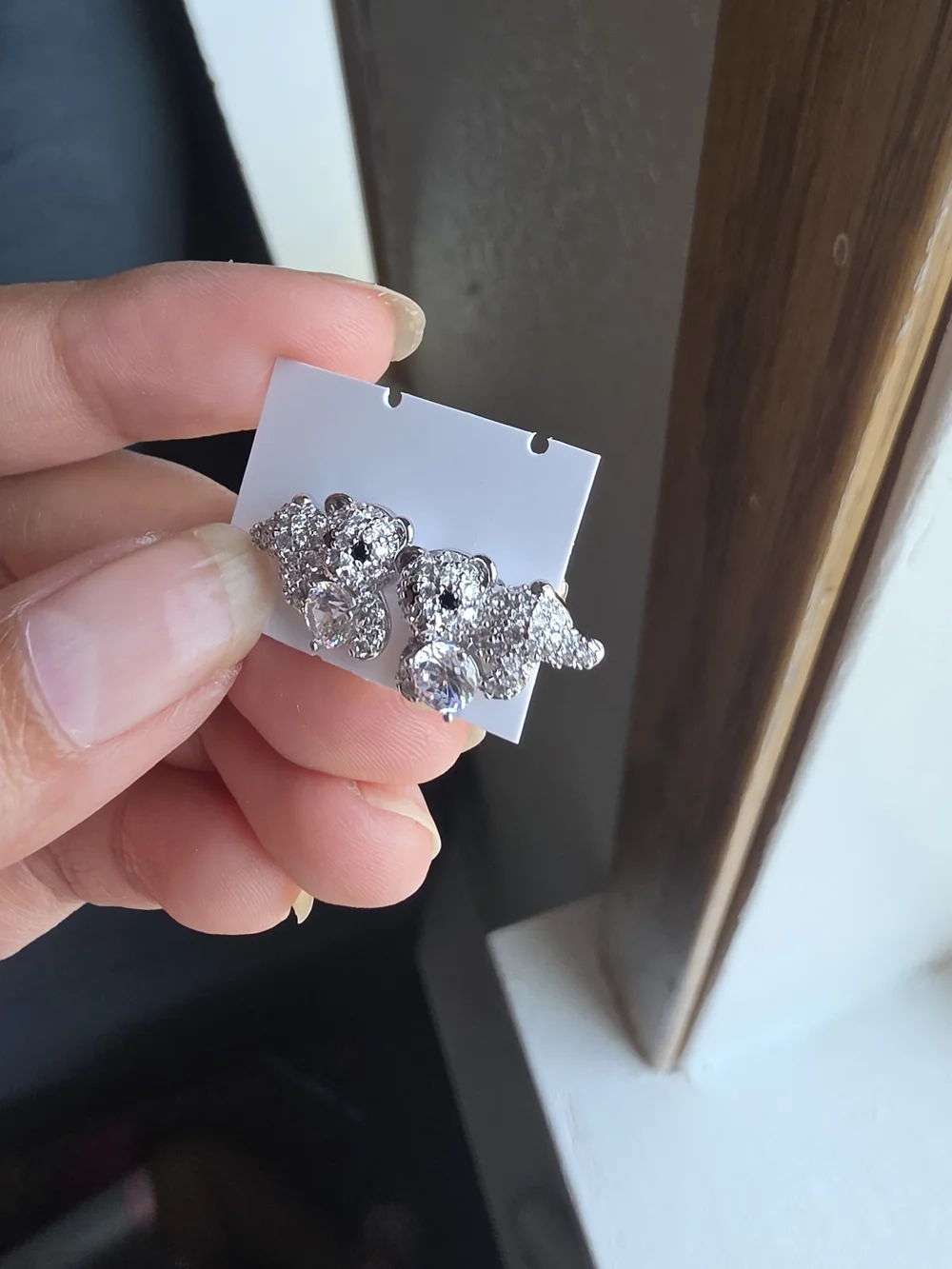 Aretes De Oso Oro Laminado Silver